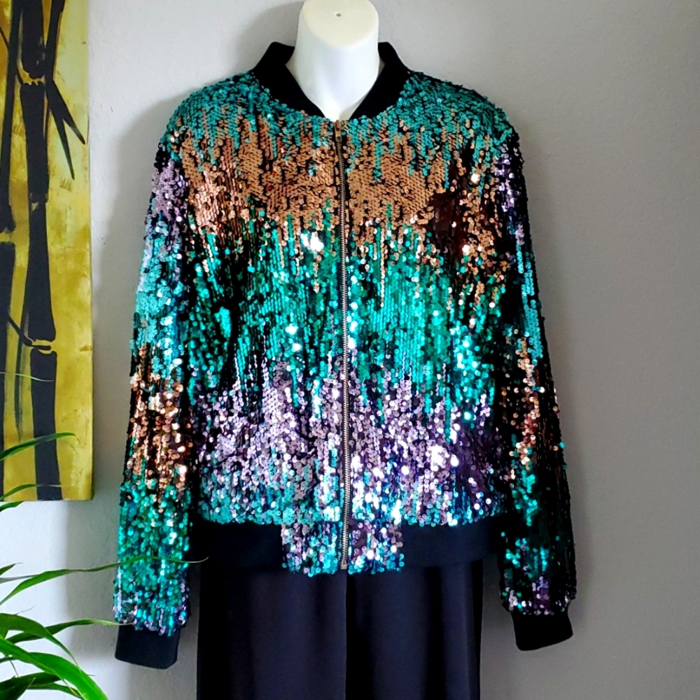 Sequins Jacket 💙💜💛💚 NWT